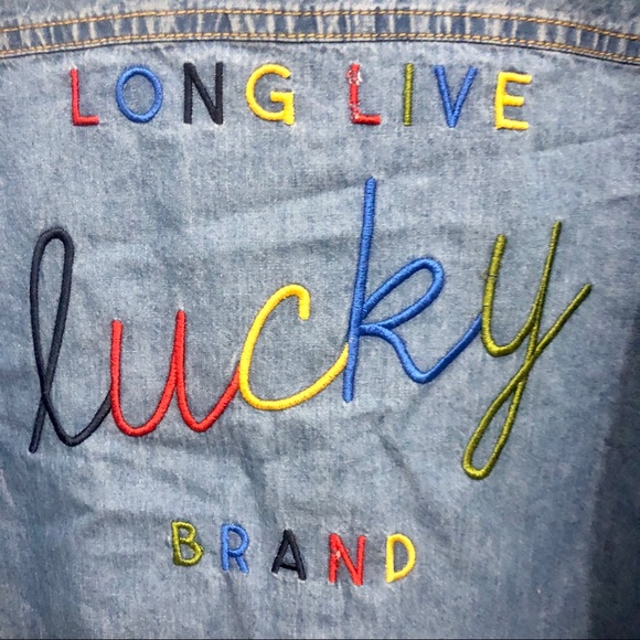 LUCKY BRAND girls Rosalind embroidered denim top - Picture 4 of 8